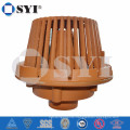 Roof drain with aluminum strainer and cast iron body